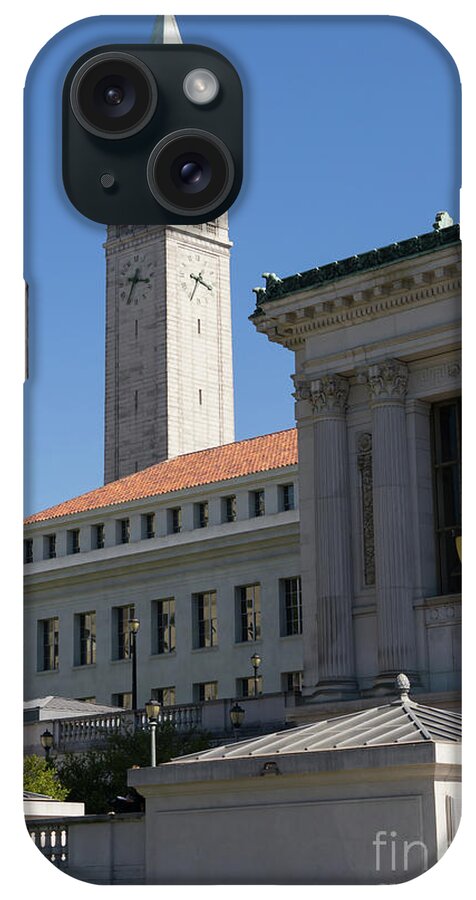 Wingsdomain iPhone Case featuring the photograph University of California Berkeley Sather Tower The Campanile From The Doe Library DSC4715 by Wingsdomain Art and Photography