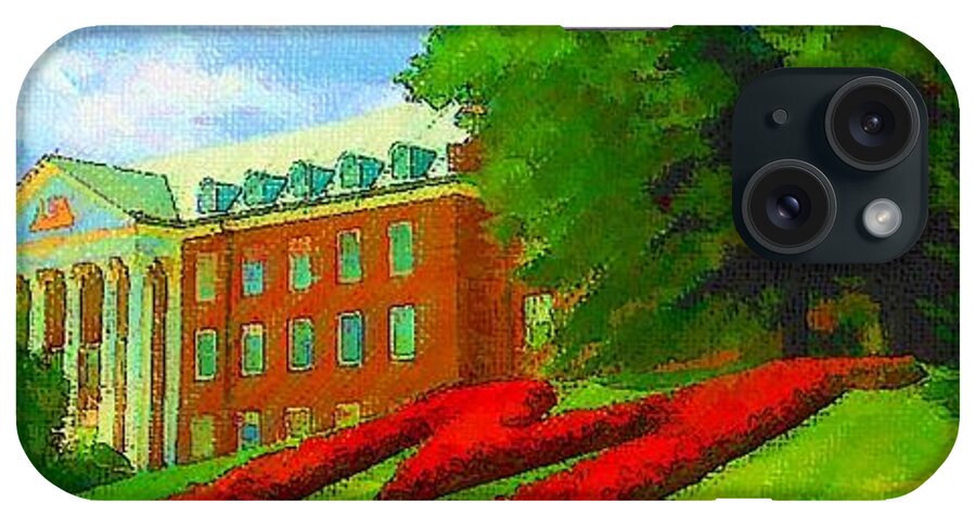 University Of Maryland iPhone Case featuring the painting University of Maryland by DJ Fessenden