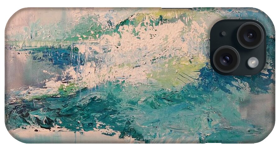 Abstract iPhone Case featuring the painting Untamed by Kat McClure