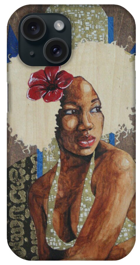Black iPhone Case featuring the painting Untitled Freedom 5 by Edmund Royster