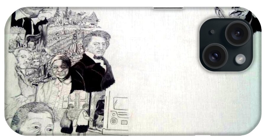 Prison Art iPhone Case featuring the drawing Untitled by SD Art