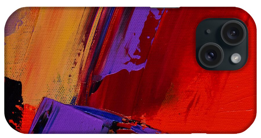 Abstract iPhone Case featuring the painting Up and Down - Art by Elise Palmigiani by Elise Palmigiani