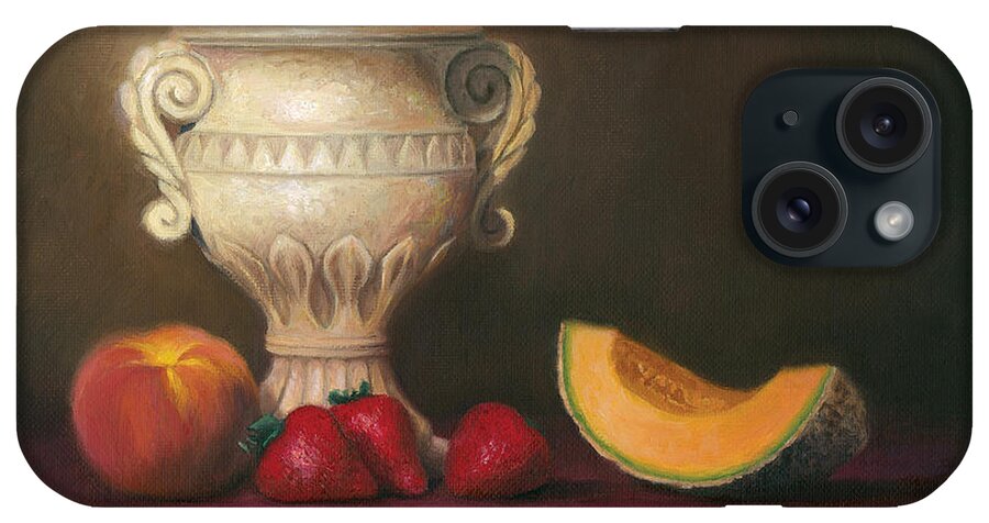 Painting Of Fruit iPhone Case featuring the painting Urn With Fruit by Joe Winkler