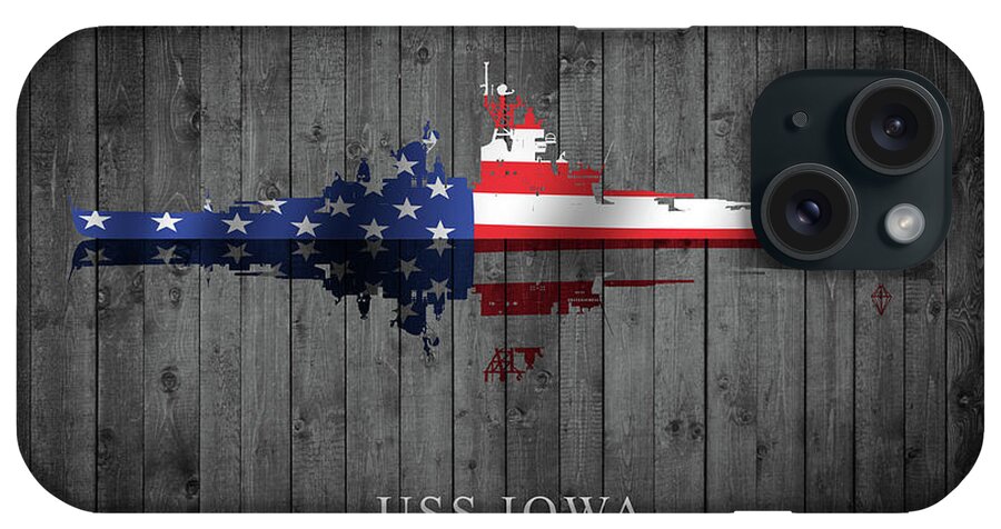 Uss Iowa iPhone Case featuring the digital art USS Iowa by Airpower Art