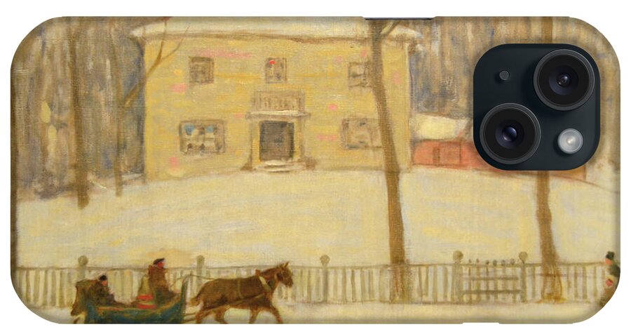 Winter By James Wilson Morrice iPhone Case featuring the painting v by Celestial Images