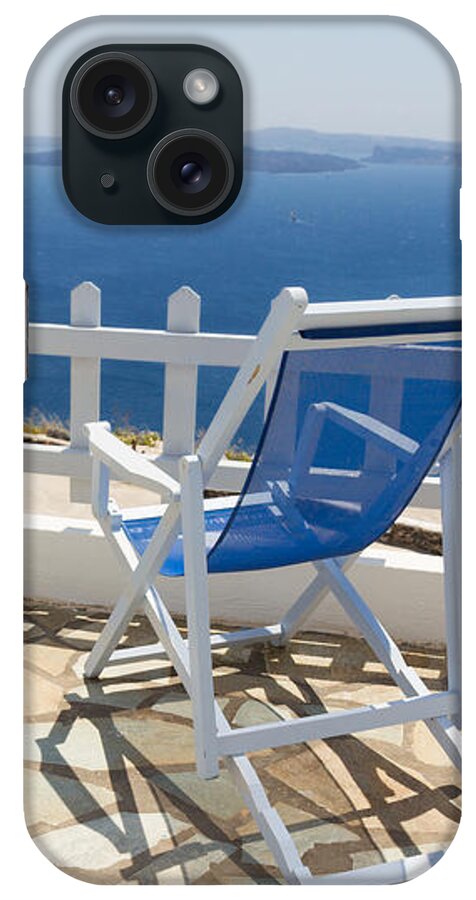 Santorini iPhone Case featuring the photograph Vacations on Santorini by Anastasy Yarmolovich