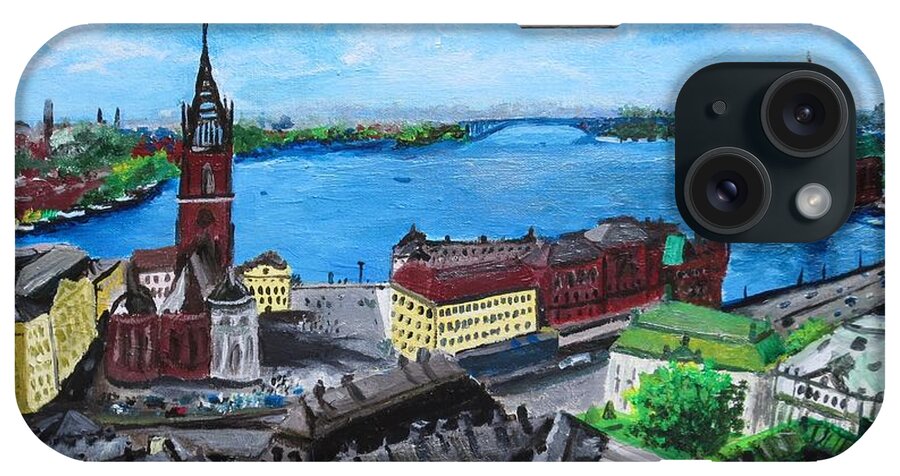 Sweden iPhone Case featuring the painting Vackert Stockholm by C E Dill