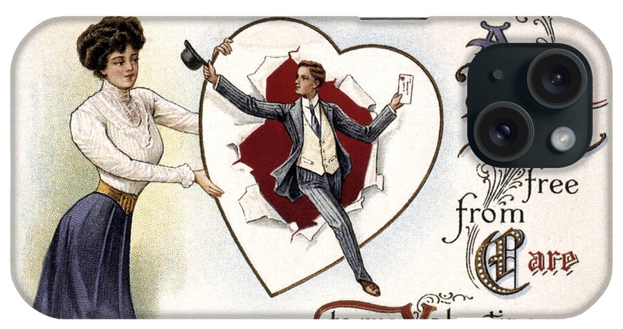 1909 iPhone Case featuring the photograph Valentines Day Card, 1909 by Granger