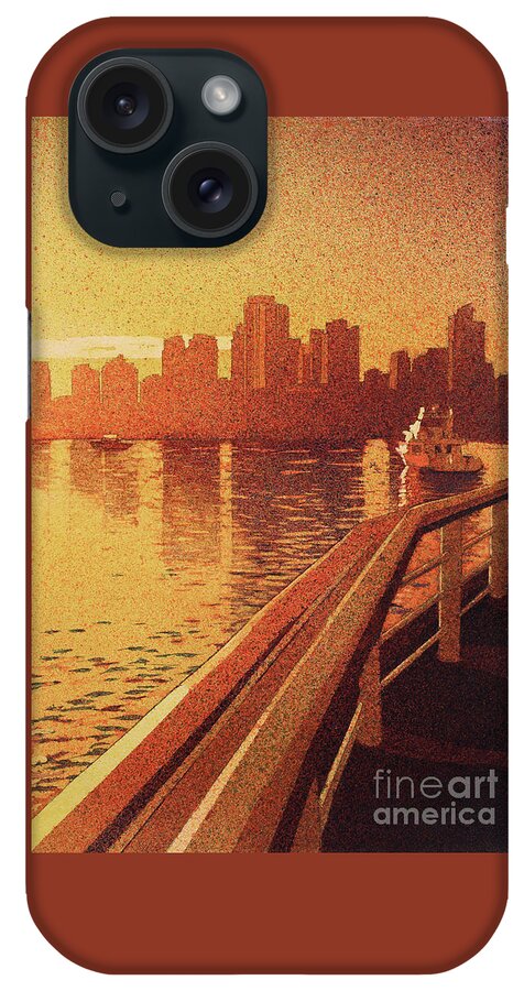 Automobile iPhone Case featuring the painting Vancouver Morning- BC by Ryan Fox