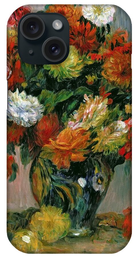 Vase iPhone Case featuring the painting Vase of Flowers by Pierre Auguste Renoir