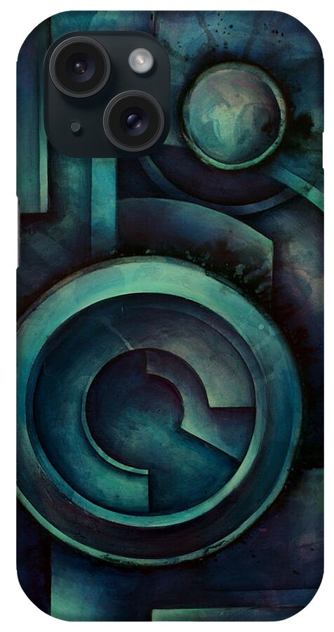 Geometric Design iPhone Case featuring the painting 'Vault' by Michael Lang