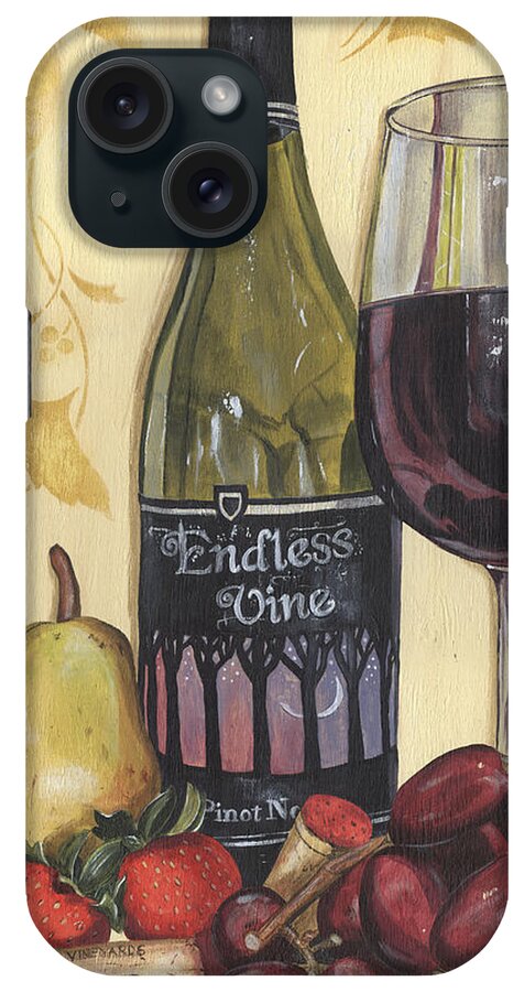 Wine iPhone Case featuring the painting Veneto Pinot Noir by Debbie DeWitt