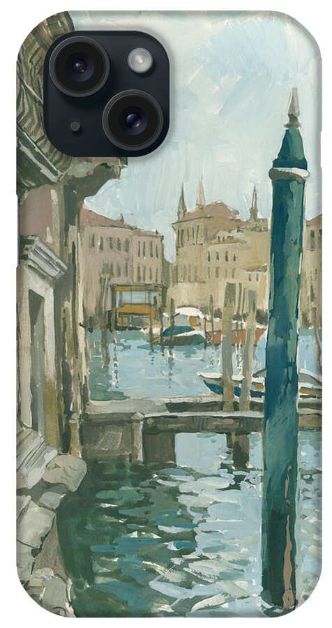 Venice iPhone Case featuring the painting Venice. Blue Day by Igor Sakurov