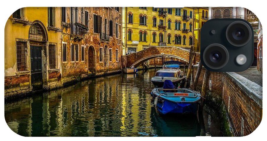 Italy iPhone Case featuring the photograph Venice Canal in Italy by Marilyn Burton