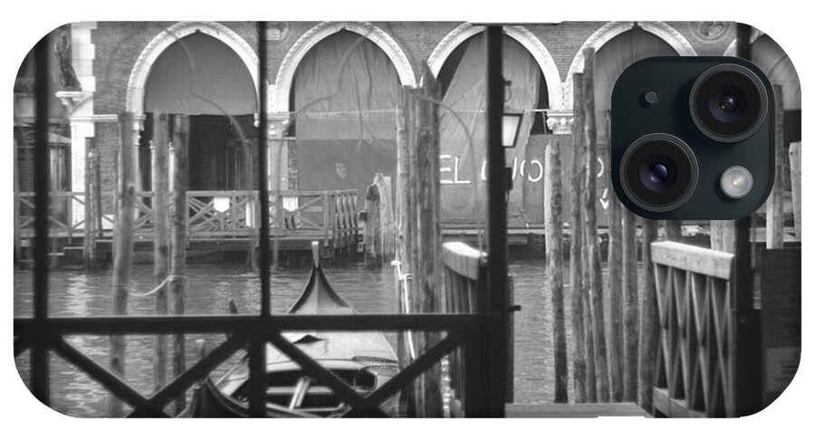 Rialto iPhone Case featuring the photograph Venice Gondola And The Rialto Market by Suzanne Powers