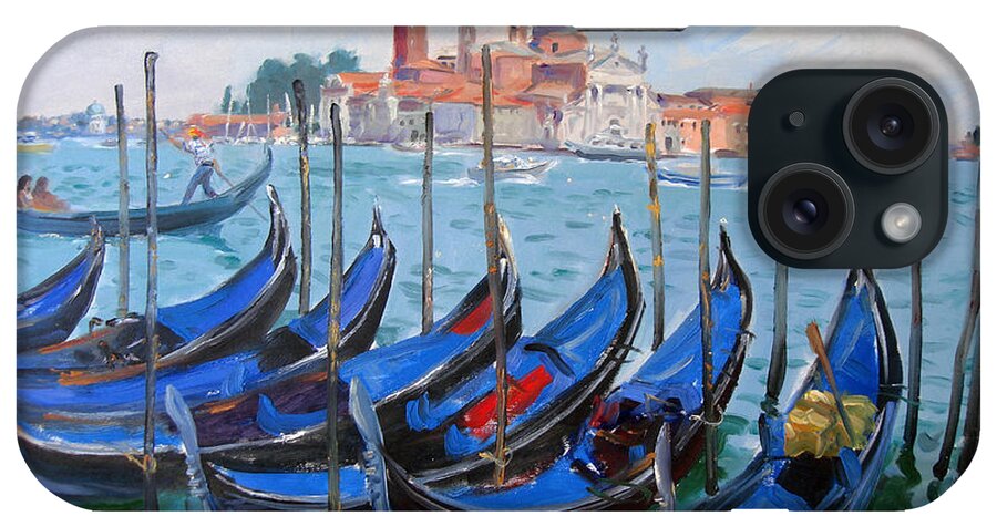 Italy iPhone Case featuring the painting Venice view of San Giorgio Maggiore by Ylli Haruni