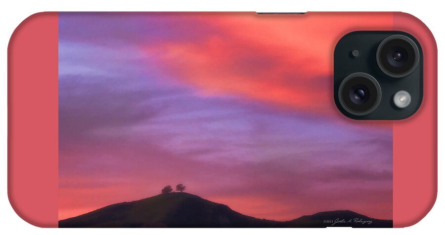 Two Trees iPhone Case featuring the photograph Ventura CA Two Trees at Sunset by John A Rodriguez