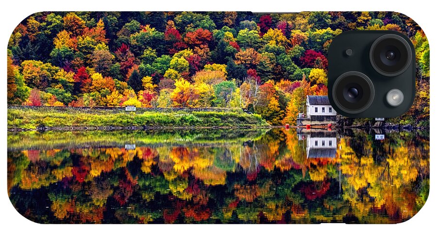 Vermont iPhone Case featuring the photograph Vermont Autumn Reflections by Jean Hutchison