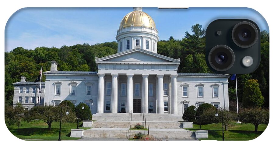 Montpelier iPhone Case featuring the photograph Vermont State House by Catherine Gagne