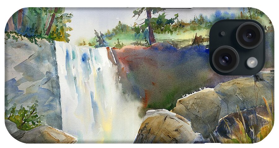 Vernal Falls iPhone Case featuring the painting Vernal Falls by Joan Chlarson