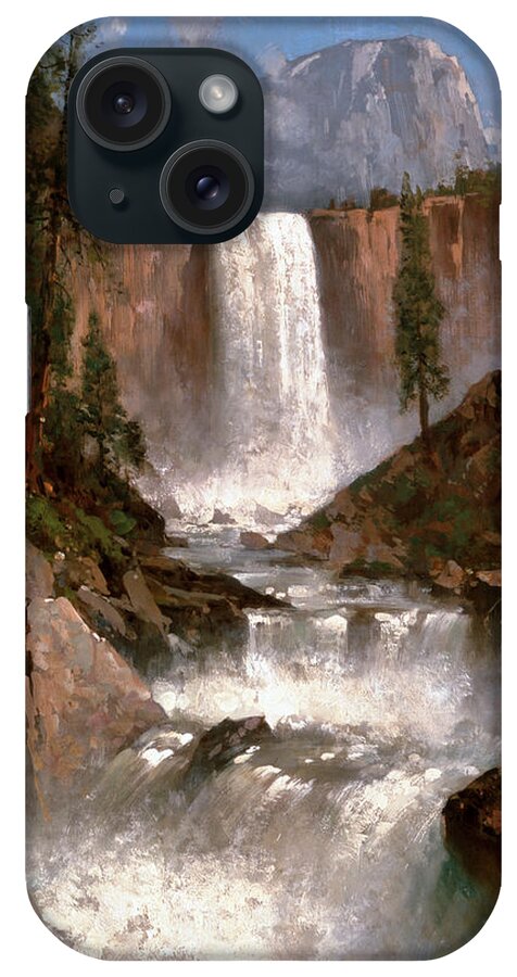 Thomas Hill iPhone Case featuring the painting Vernal Falls. Yosemite by Thomas Hill