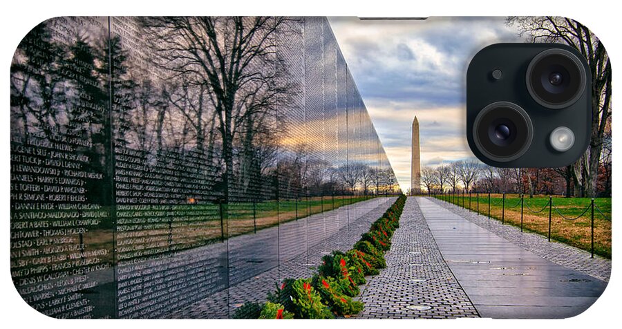 Washngton iPhone Case featuring the photograph Vietnam War Memorial, Washington, DC, USA by Sam Antonio