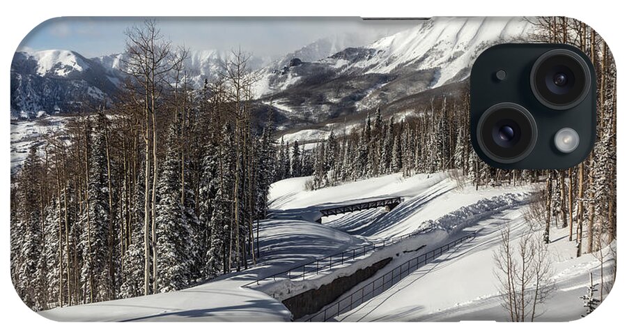Carol M. Highsmith iPhone Case featuring the photograph View from a mountain above Telluride in Colorado by Carol M Highsmith