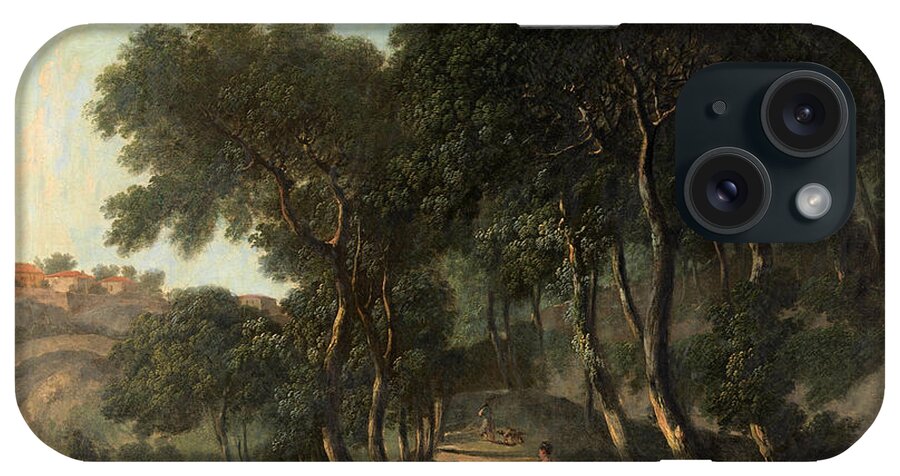 Nathaniel Dance-holland iPhone Case featuring the painting View near Rome by Nathaniel Dance-Holland
