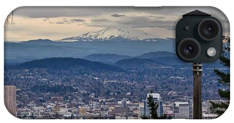  iPhone Case featuring the photograph View Of Portland And Mt. Hood From by Mike Warner
