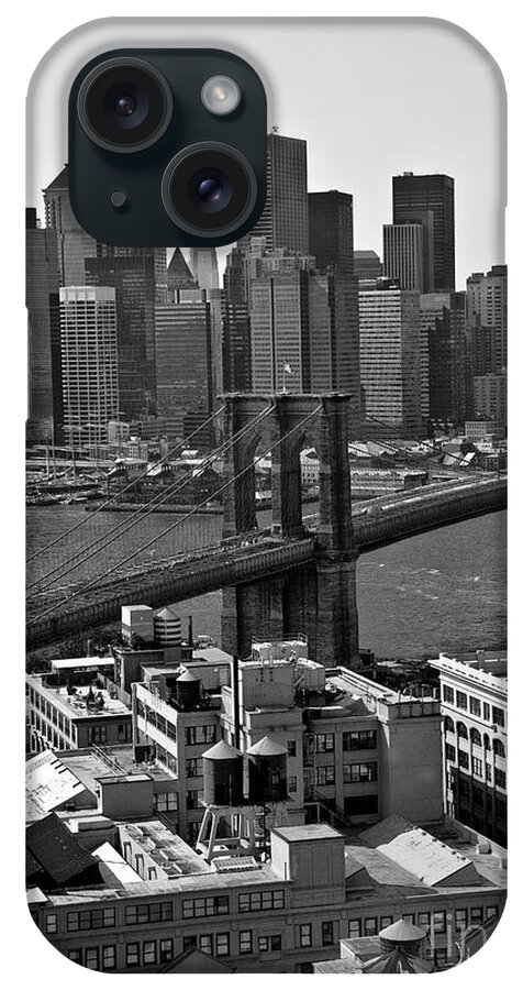 Brooklyn Bridge iPhone Case featuring the photograph View of the Brooklyn Bridge by Madeline Ellis
