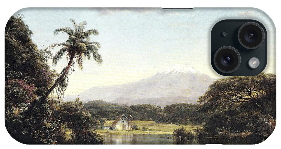American iPhone Case featuring the painting View on the Magdalena River by Reynold Jay