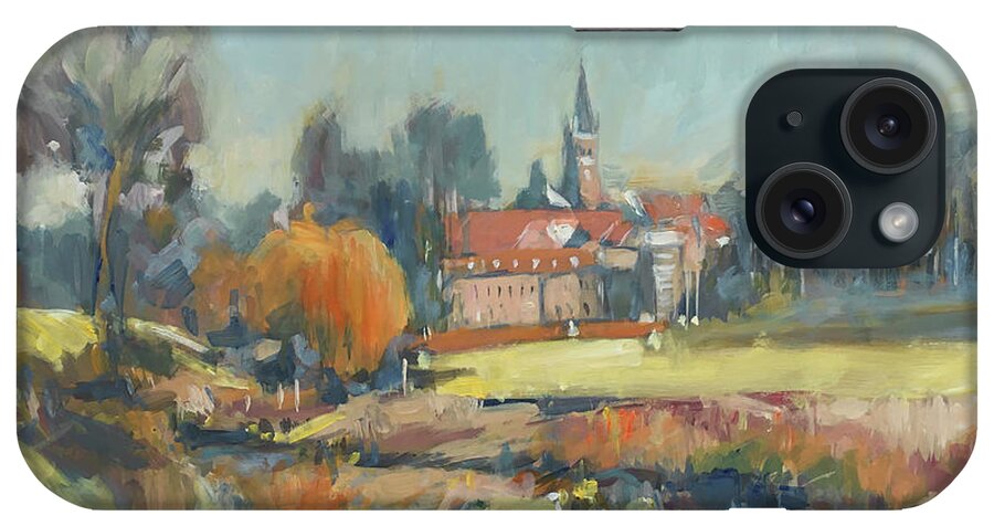 Elsloo iPhone Case featuring the painting View to Elsloo by Nop Briex