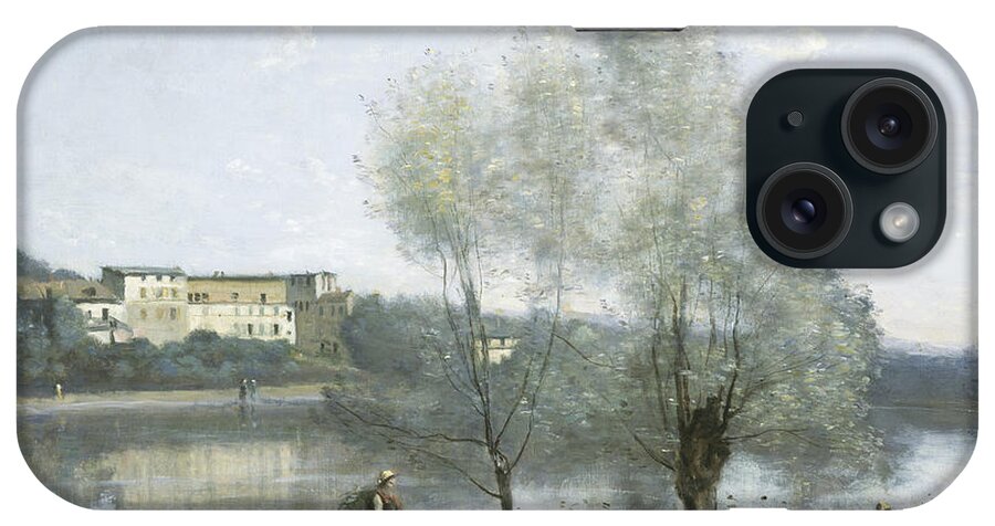 Jean-baptiste-camille Corot iPhone Case featuring the painting Ville Davray by MotionAge Designs