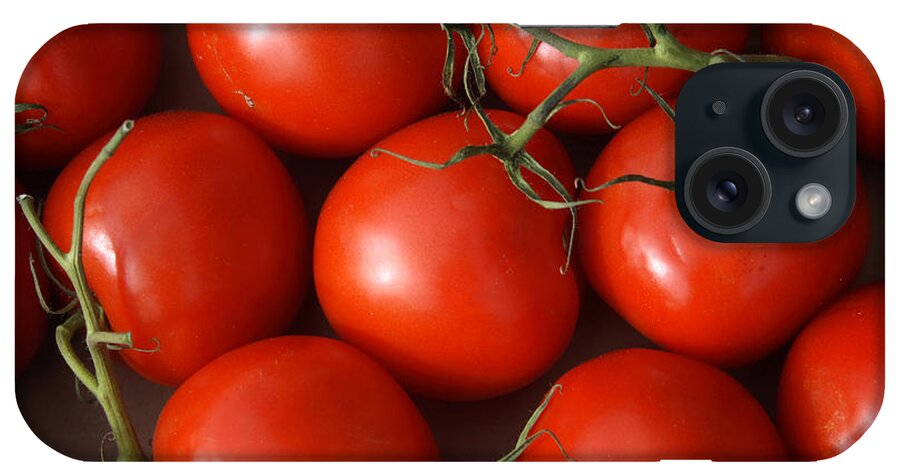 Tomatoes iPhone Case featuring the photograph Vine Ripe Tomatoes Fine art Food Photography by James BO Insogna