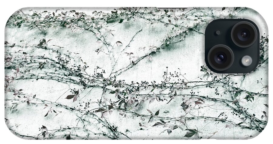 Abstract iPhone Case featuring the photograph Vines on White Wall Abstract by Tony Grider