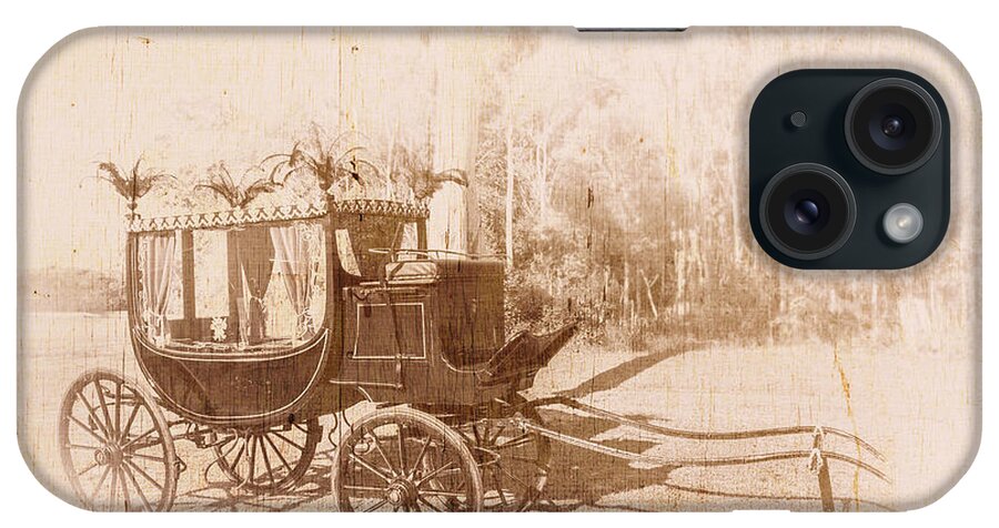 Funeral iPhone Case featuring the photograph Vintage funeral hearse by Jorgo Photography