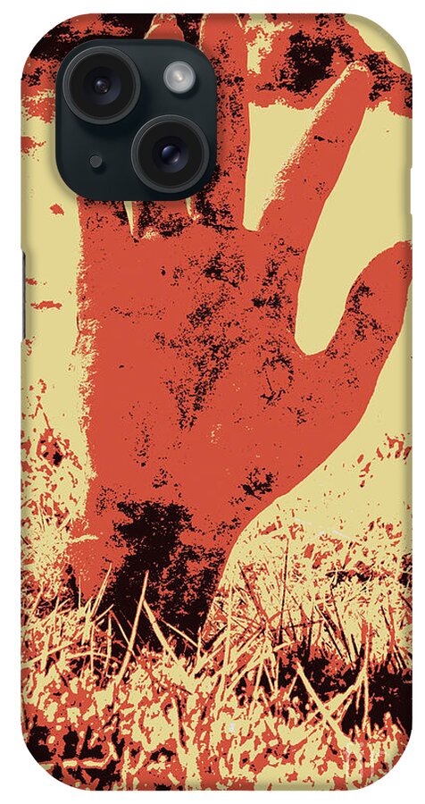 Dark iPhone Case featuring the photograph Vintage horror poster art by Jorgo Photography