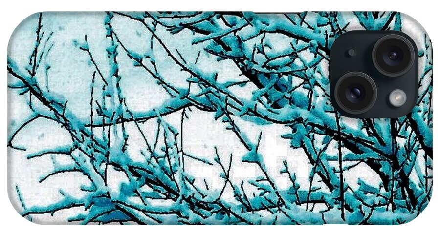 Branch iPhone Case featuring the photograph Vintage Snow Bows by Jennifer Lake