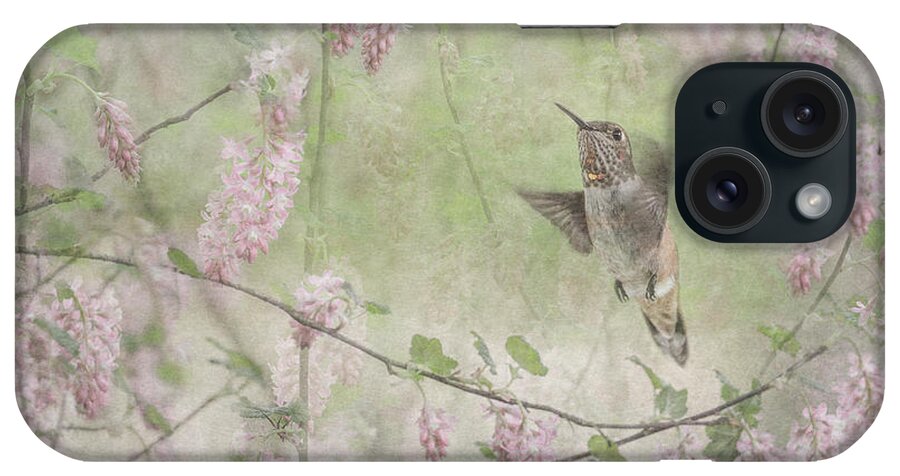 Hummingbird iPhone Case featuring the photograph Vintage Spring by Angie Vogel