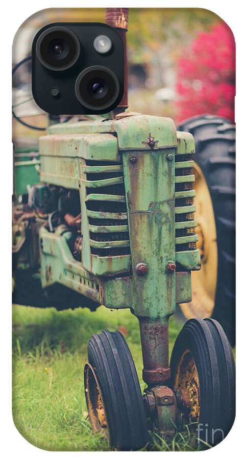 Vermont iPhone Case featuring the photograph Vintage Tractor Autumn by Edward Fielding