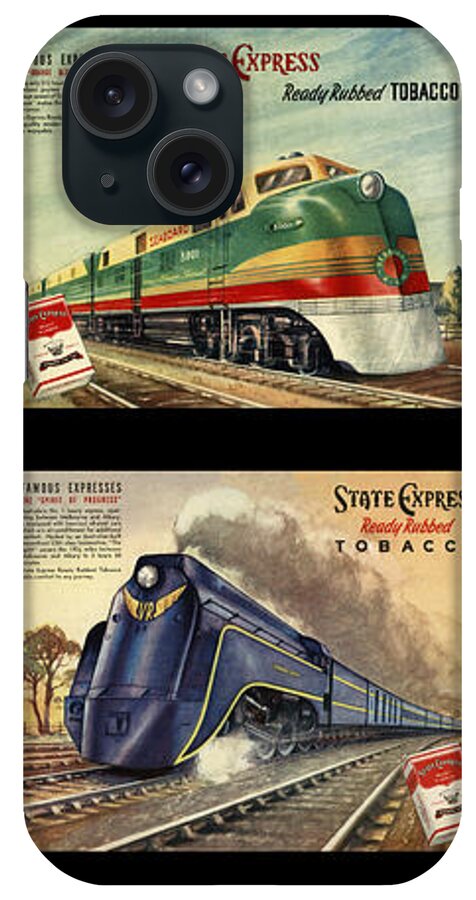 Trains iPhone Case featuring the photograph Vintage Train Montage by Andrew Fare