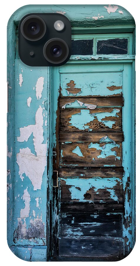 Door iPhone Case featuring the photograph Vintage Turquoise Door by Saija Lehtonen