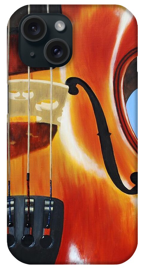 Violin iPhone Case featuring the painting Violin by Emily Page