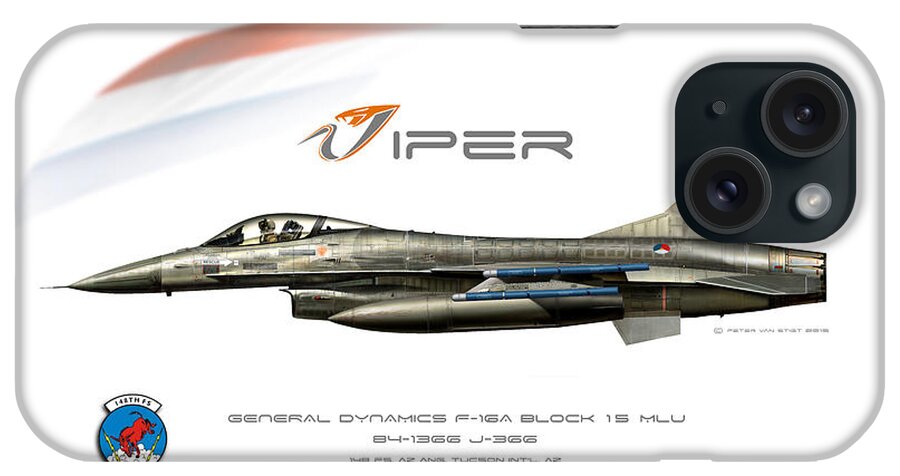 War iPhone Case featuring the digital art Viper Single RNLAF AZANG Profile by Peter Van Stigt