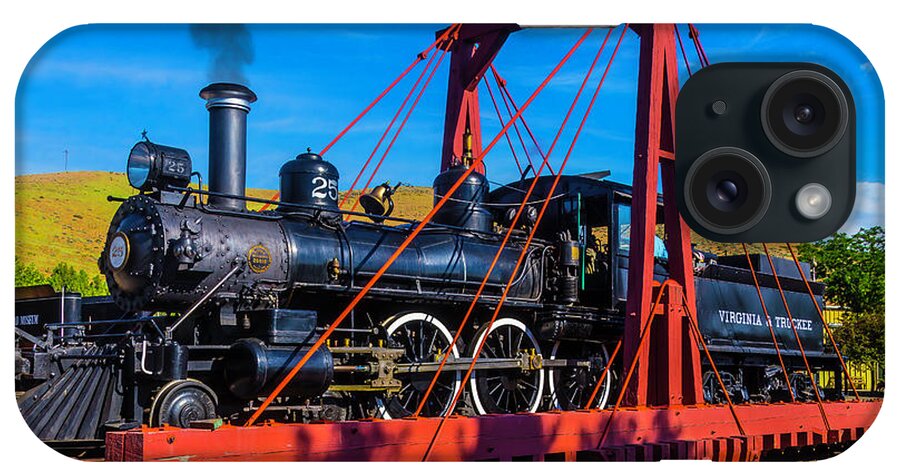 Virgina & Truckee iPhone Case featuring the photograph Virginia Truckee 25 Train On Turntable by Garry Gay