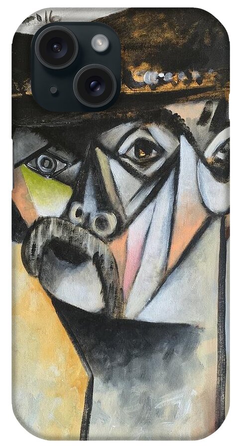  Abstract iPhone Case featuring the painting VITAE The Old Man by Mark M Mellon