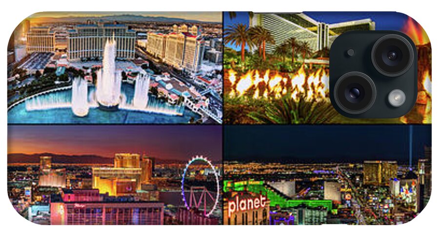 Bellagio iPhone Case featuring the photograph Viva Las Vegas Collection Panorama by Aloha Art