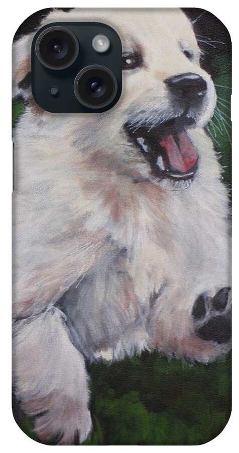 Puppy iPhone Case featuring the painting Vivian by Carol Russell
