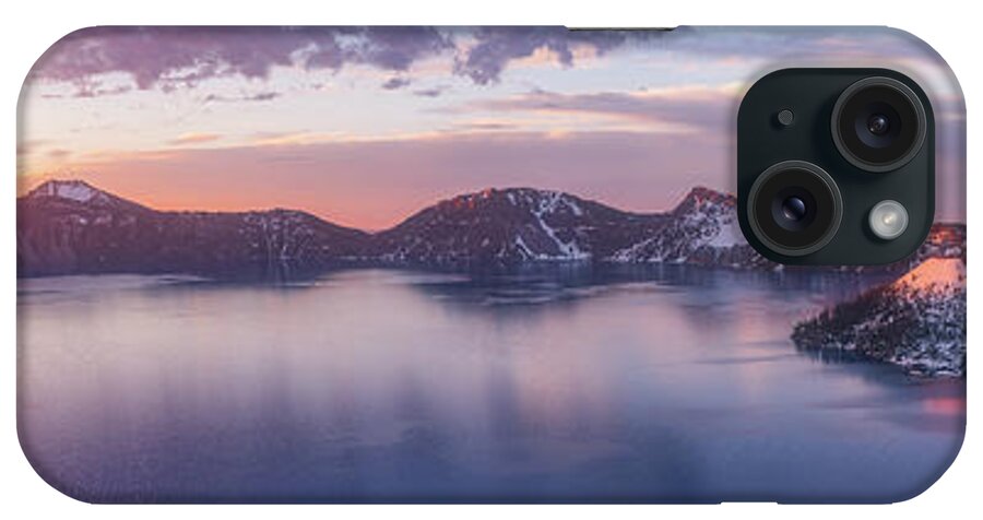 Crater Lake iPhone Case featuring the photograph Volcanic Sunrise by Darren White