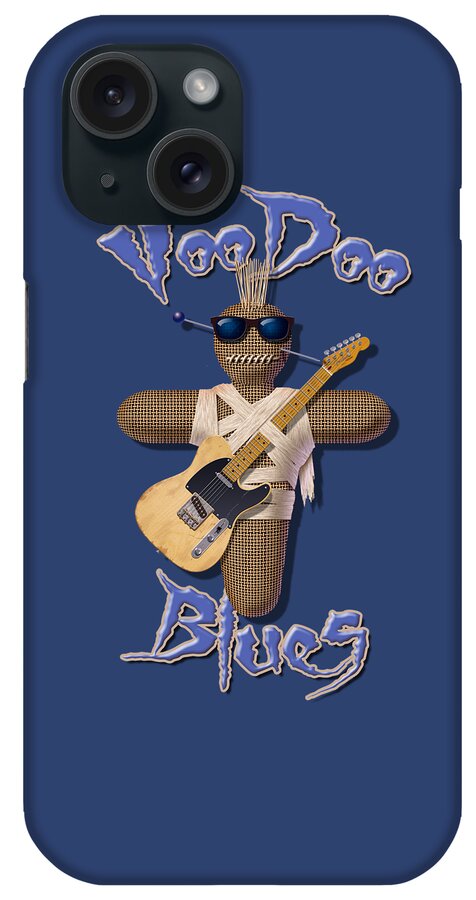 Blues iPhone Case featuring the digital art Voodoo Blues T Shirt by WB Johnston